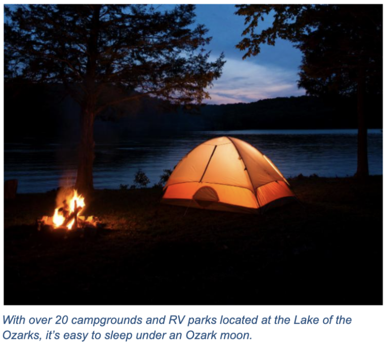 Where To Sleep Under The Stars At Lake Of The Ozarks Campgrounds