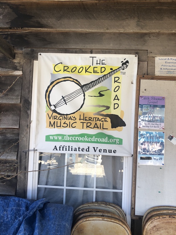 Crooked Road Affiliate Venue sign at Big Walker Lookout.